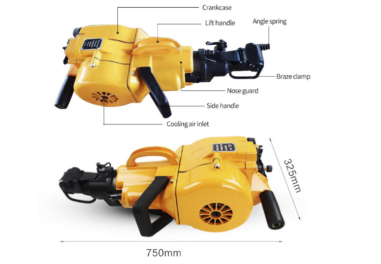 Herramientas perforadoras de suministro de fábrica, martillo rompedor de perforación, taladro de roca de gasolina YN27C 6