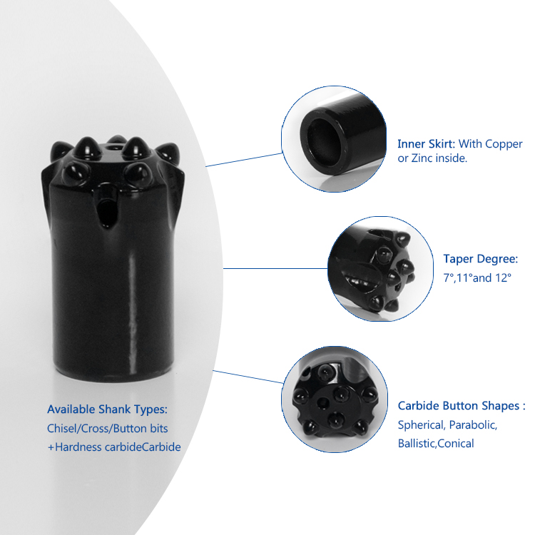 Imayini Rock Drilling Amathuluzi Taper Drill Inkinobho Bit